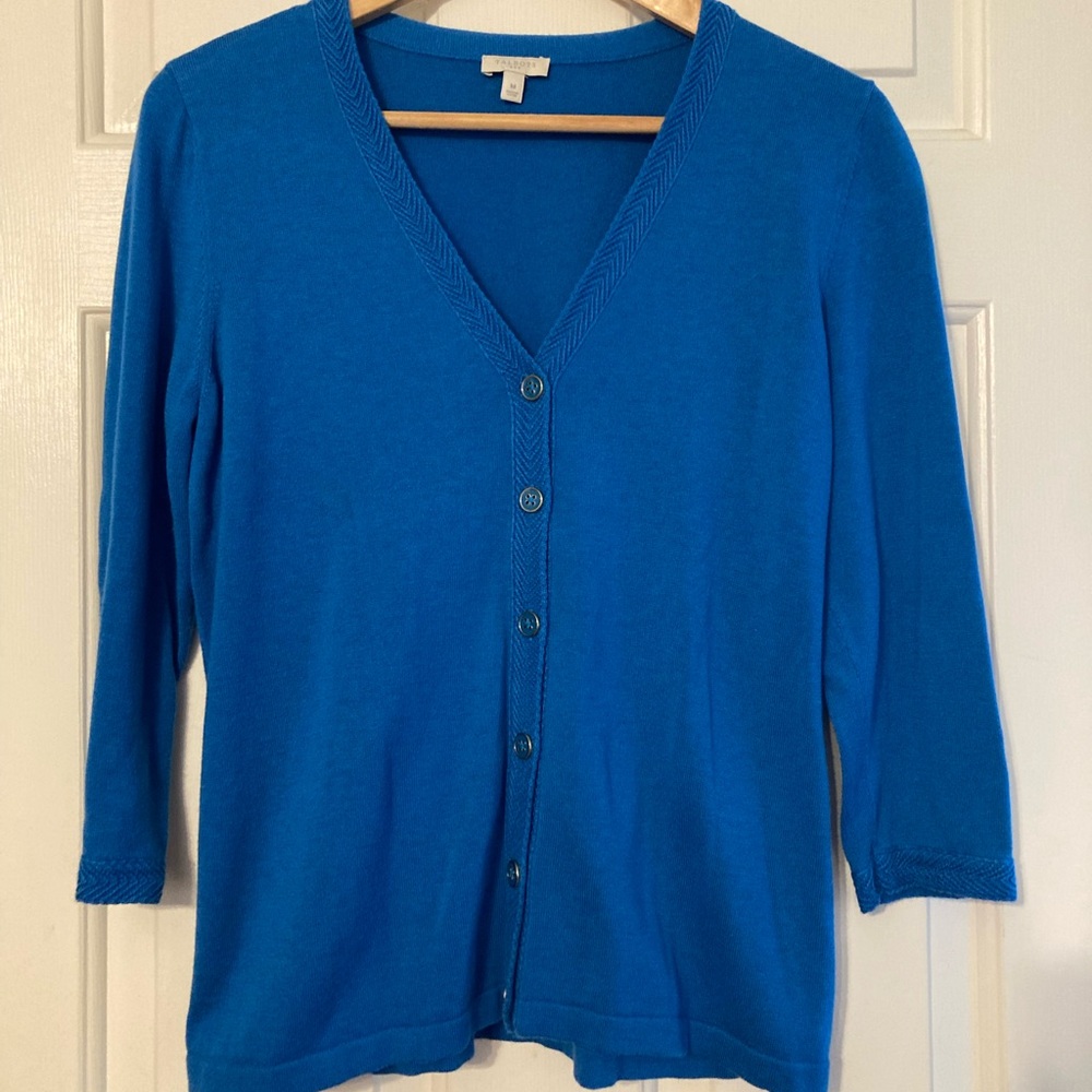Talbots Bright Blue Cardigan